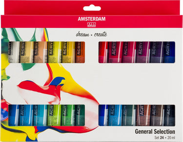 Bruynzeel amsterdam acrylverf standard set, 24dlg.
