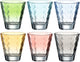 Leonardo optic glazen assorti pastel 215ml - set 6