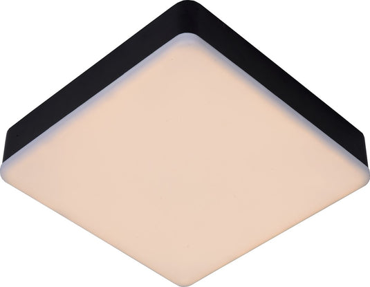 Lucide ceres-led - plafonnière (plafondlamp) badkamer - led dimbaar - 1x30w 3000k - ip44 - zwart