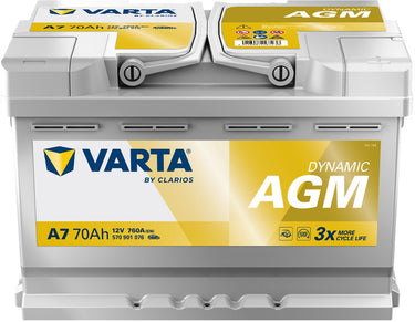 Varta a7 dynamic agm start-stop accu 70ah 760a