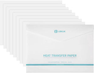 Loklik heat transfer paper sheet - light - lichte kleur - 8 pack