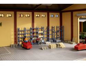 Auhagen 41660 h0 zwaargewichtsrek en pallets