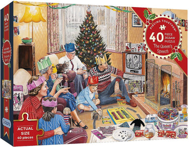 Gibsons - the queen's speech (door trevor mitchell) - 40 xxl stukjes 28,5×20,5cm (b×h) - legpuzzels voor kleintjes