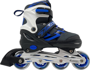 Street rider inline skates semi-softboot blauw zwart maat 29-32