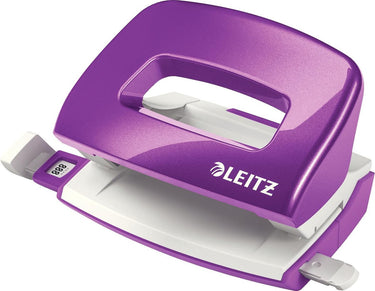 Leitz wow mini perforator - perforeert tot 10 vel - voor mappen en ringbanden - ideaal voor thuiskantoor thuiswerkplek - paars