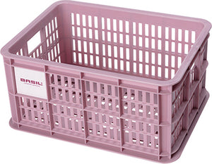 Basil fietskrat S - klein - 17.5 liter - roze