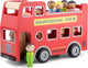 Woet ® houten city tour bus - dubbeldekker bus met chauffeur en 8 passagiers - speelgoedvoertuig met poppetjes - rollenspel speelgoed - vanaf 18 maanden