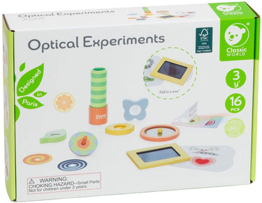 Lobbes speelgoed bv classic world optische experimenten houten speelset, 16dlg.
