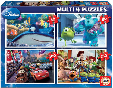 Educa pixar legpuzzel 4-in-1 - 50-80-100-150st.