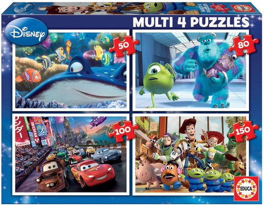 Educa pixar legpuzzel 4-in-1 - 50-80-100-150st.