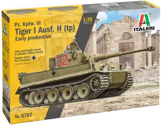 Italeri modelbouwpakket militaire voertuigen - 6767 pz.kpfw. vi tiger i ausf. e h1 wwii - vroege productie - duitse tank plastic - 1:35 - modelbouw