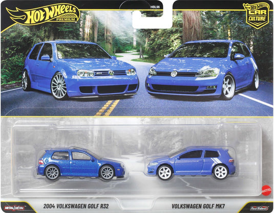 Hot wheels premium autocultuur, set van 2, speelgoedauto's voor de volwassen verzamelaar