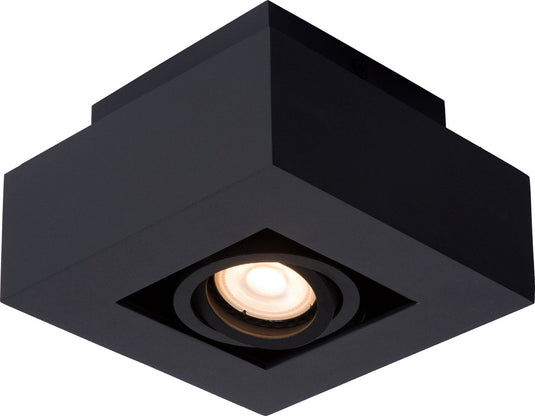 Lucide xirax - plafondspot (plafondlamp) - led dim to warm - gu10 - 1x5w 2200k 3000k - zwart