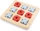 Woet ® houten boter, kaas eieren spel - klassiek tic-tac-toe bordspel voor kinderen - educatief speelgoed - fsc - vanaf 3 jaar