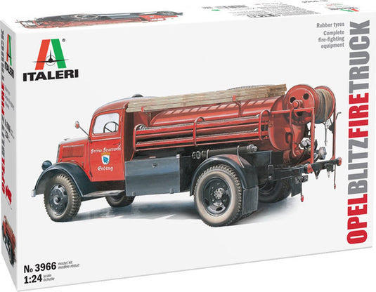 Italeri modelbouwpakket vrachtwagens - 3966 opel blitz brandweerwagen - truck plastic - 1:24 - modelbouw