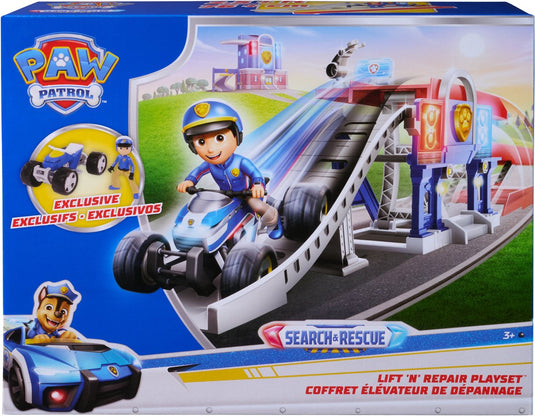 Paw patrol - search rescue - lift 'n' repair speelset van 76 cm met ryder-figuur en voertuig - speelsets