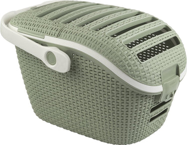 Curver reismand kat - klein huisdier - afneembare bovenkant - met handvat - misty green - 51x38x33 cm