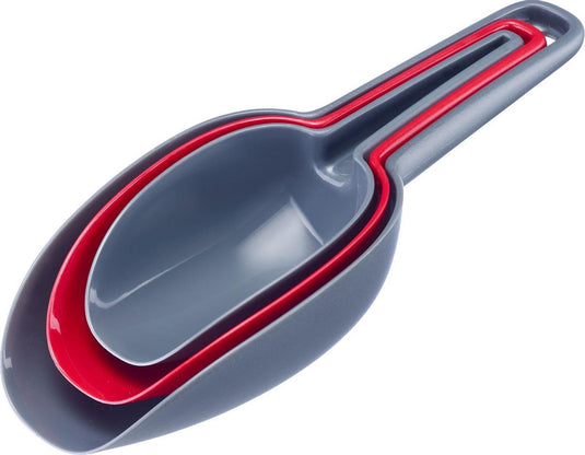 Westmark maatcheppenset, 3 stuks, volume: 50 100 150 ml, kunststof, bpa-vrij, trionale, antraciet rood, 90902270