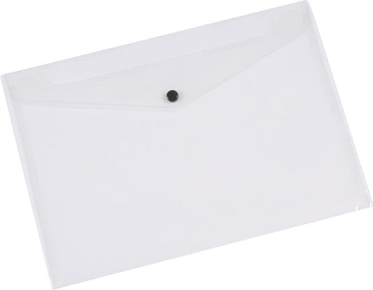 Q-connect documentenmap, a3, transparante pp, drukknopsluiting 12 stuks