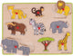 Bigjigs houten knoppuzzel safari - 9 stukjes