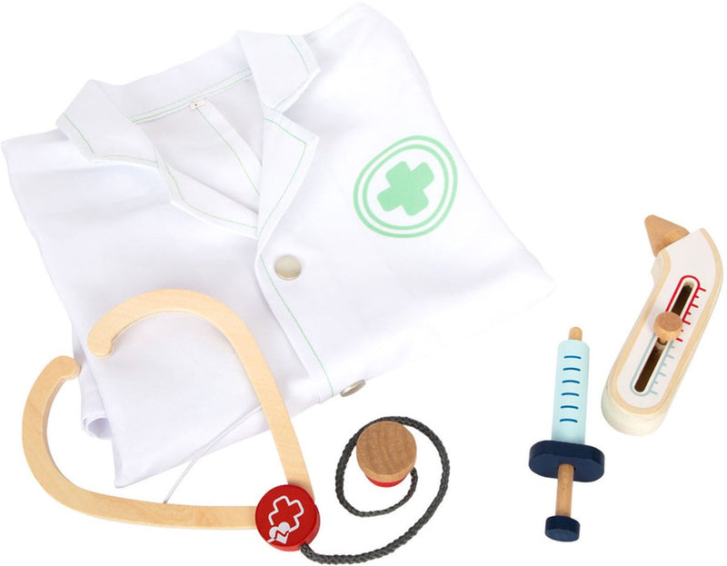 Load image into Gallery viewer, Small foot - dokterjas met houten accessoires, 4dlg.
