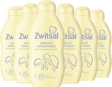 Zwitsal - zeepvrij schuimbad - baby - 6 x 200 ml