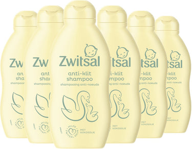 Zwitsal - shampoo - anti-klit - baby - 6 x 200 ml
