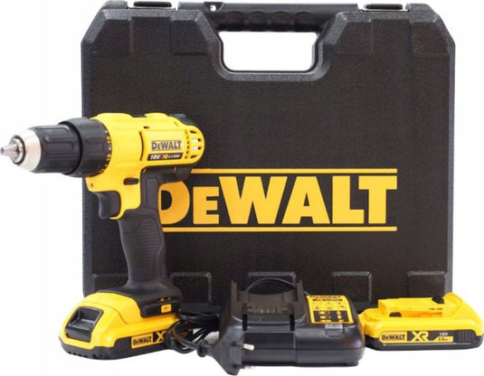 Dewalt dcd771-d2qw accuboormachine 18v + 2x 2.0ah 18v accu's + oplader