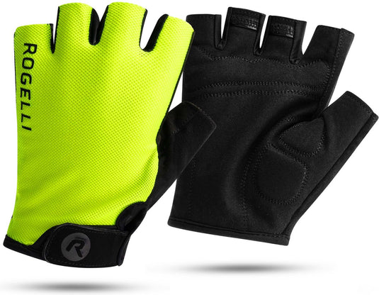 Rogelli core fietshandschoenen zomer - wielrenhandschoenen heren - handschoenen met padding - fluor - maat s