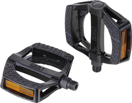 Bbb cycling ergoride fietspedalen universeel - stadsfiets e-bike - fietspedalen anti-slip - zwart - trappers fiets - set bpd-46