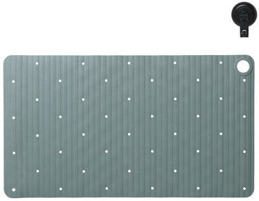 Sealskin ribb - antislip badmat 40x70 cm - groen - inclusief zwarte haak