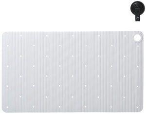 Sealskin ribb - antislip badmat 40x70 cm - wit - inclusief zwarte haak