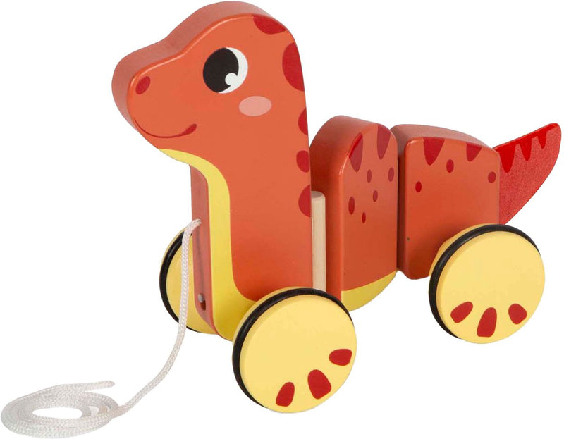 Load image into Gallery viewer, Small foot - houten trekfiguur dino
