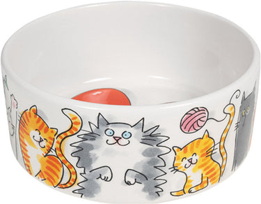 Blond amsterdam voerbak aardewerk cat 15,5x6,5cm multi