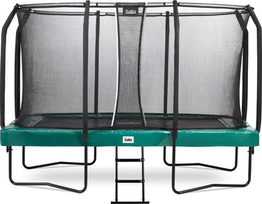 Salta first class - trampoline met veiligheidsnet en ladder - 366 x 214 cm - groen