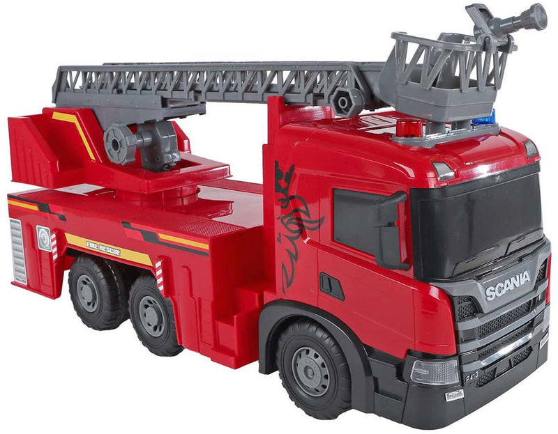 Load image into Gallery viewer, 2-play scania vrachtwagen brandweerwagen frictie met licht en geluid
