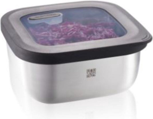 Gefu provido voorraadpot - 400 ml - luchtdicht bewaarblik - glas rvs - stapelbaar