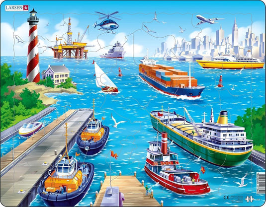 Larsen legpuzzel de haven , 35st.