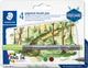 Staedtler pigment brush pen set 4 kleuren forest colours