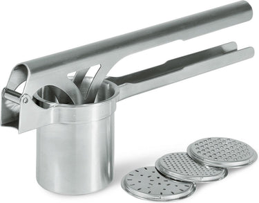 Gefu tri star® aardappel- en spätzlepers – inclusief 3 verwisselbare schijven – rvs
