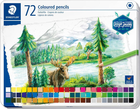Staedtler design journey kleurpotloden - metalen etui 72 kleuren