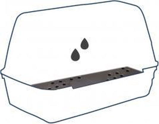 Duvo + transportbox drainage mat voor art 114004 - transportkooi - 45 cm x 51.5 cm x 0.8 cm - zwart