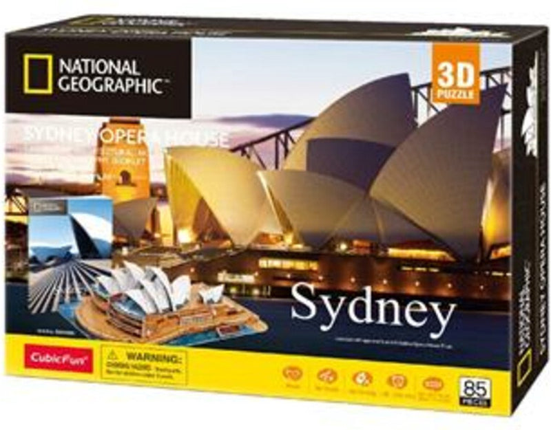 Load image into Gallery viewer, Cubic fun national geographic 3d puzzel sydney opera house - architectuur - 128 stukjes
