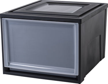 Iris maxi drawer stapellade - 40l - kunststof - zwart transparant