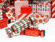 Partydeco cadeauboxen candy kerst snoep - cadeauverpakkingen - 7 x 27 centimeter 9 x 47 centimeter