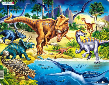 Larsen legpuzzel dieren - dinosaurussen uit het krijt tijdperk , 57st.