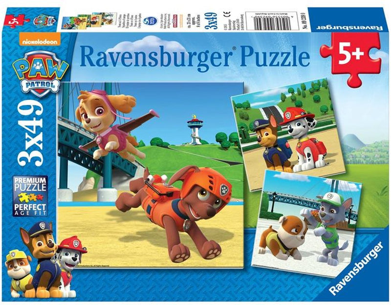 Load image into Gallery viewer, Ravensburger paw patrol: team op 4 poten - 3x49 stukjes - kinderpuzzel
