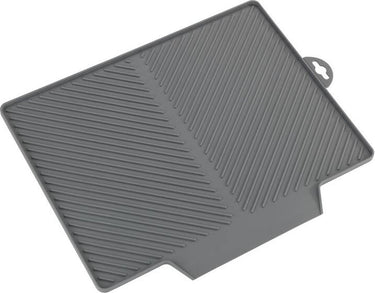 Wenko nelia afdruipmat grijs kunststof 34x40cm - sneldrogend - anti-slip - afwasmat