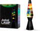 I-total lavalamp - lava lamp - sfeerlamp - 40x11 cm - glas aluminium - 30w - transparant met gekleurde lava - zwart - xl2340