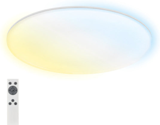 Briloner rowny - led badkamerverlichting - dimbaar - met afstandsbediening - plafonniére met cct nachtlichtfunctie - ø45cm - wit